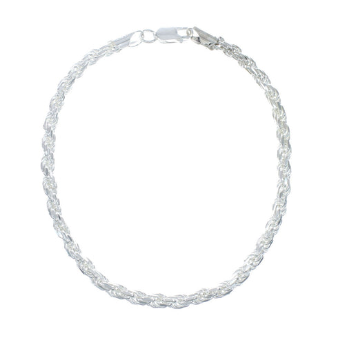 Sterling Silver Italian Rope Bracelet X10241